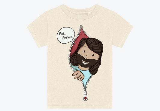 Jesus Lives Here Tee Toddler - Natural