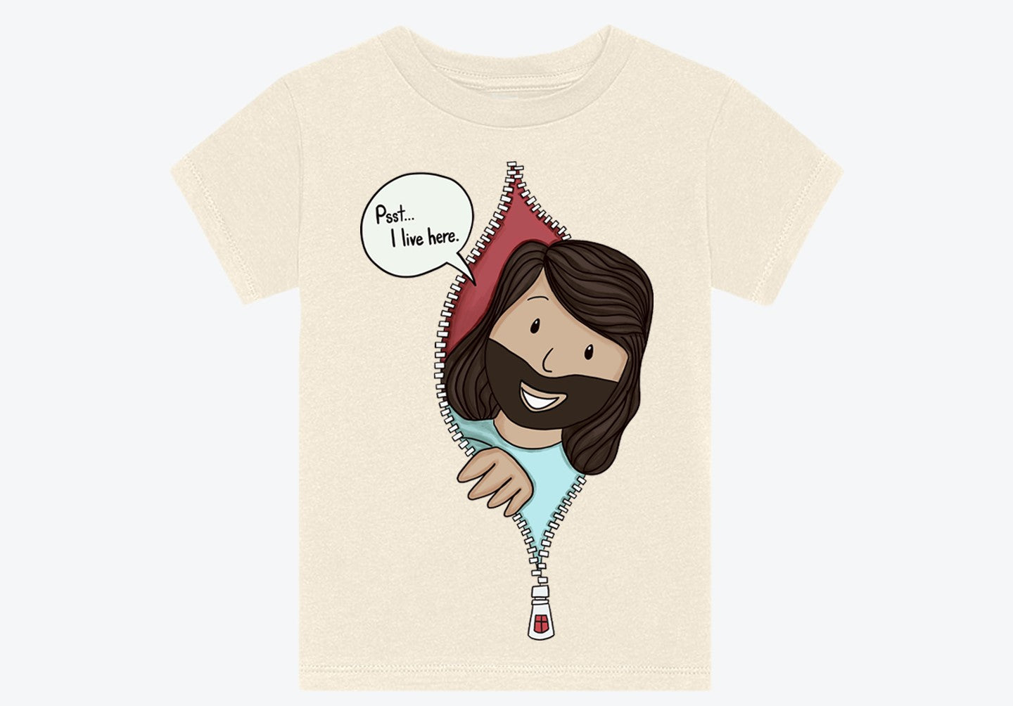 Jesus Lives Here Tee Toddler - Natural